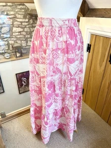 Maxi Falda Lucy And Yak Brie Elástica en Niveles Rosa California Dreaming Talla XS - Imagen 1 de 8