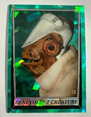 2023 Topps Chrome Sapphire Star Wars ROTJ #66 Benevolent Creature Aqua 31/75 - Image 1 of 2