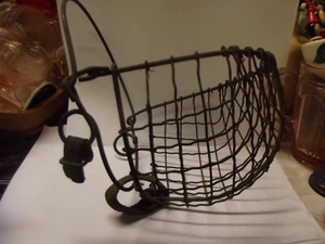 Antique Wire Horse Muzzle Old Vintage Equine Tack Mouth Head Primitive Basket - Picture 1 of 3