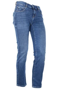 Replay Faaby 573 Bio Stretchjeans Slim Fit Cropped Damen Denim Blau - Picture 1 of 4