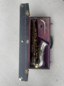 Buescher Tru Tone 1925 Silver Plate with Gold Keys Alto Saxophone with Case - Picture 1 of 5