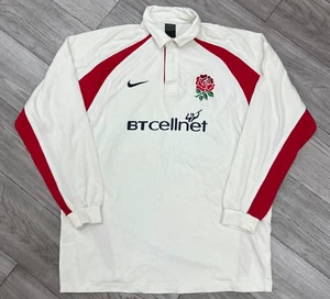 England 2001-2002 Rugby Union Shirt Jersey Nike Long Sleeve Size XL - Picture 1 of 6