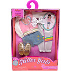 Glitter Girls Jacket Jean Shorts Leggings Shoes Outfit By Battat Fits 14 In Doll