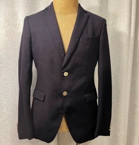 Manteau de sport homme HUGO BOSS bleu boutons métal 100% laine taille 38 R - Photo 1/8
