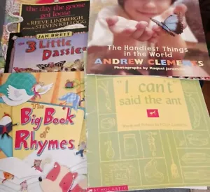 5 Oversize Picture Books - Easel - Paper Back Teacher Classroom  BACK 2 SCHOOL - Picture 1 of 20