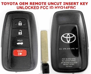 DESBLOQUEADO OEM 2018-2021 TOYOTA CAMRY ENTRADA SIN LLAVE MANDO A DISTANCIA SIN CORTAR HYQ14FBC - Imagen 1 de 1