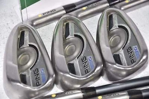 Ping G Series Irons / 7-PW+GW+SW+LW / Yellow Dot / Senior Flex Ping CFS 65 Shaft - Picture 1 of 7