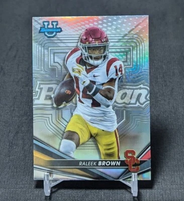 Raleek Brown Refractor Rookie 2022 Bowman's Best University Card #11 USC Trojans - Image 1 of 2