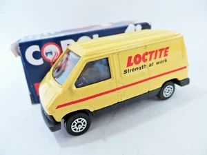 CORGI JUNIORS 'RENAULT TRAFIC VAN, LOCTITE'. YELLOW. 1:64. VINTAGE. MIB/BOXED. - Picture 1 of 11