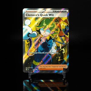 NM π Pokemon Card - Clemont's Quick Wit Surging Sparks 229/191 Ultra Rare Holo - Picture 1 of 2