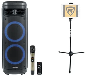 Rockville Go Party ZR10 Dual 10" Portable Karaoke Machine System w/Tablet Stand - Picture 1 of 12