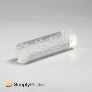 Bubble Effect Clear Extruded Acrylic Plastic Perspex Rod / Various Diameters - Picture 1 of 1
