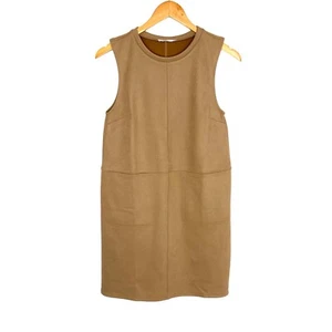 Zara Damen ärmelloses Etuikleid Größe S braun Fronttaschen - Bild 1 von 7
