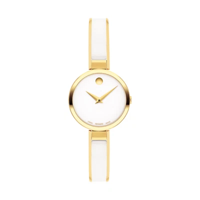 RELOJ MOVADO MODA BLANCO CERÁMICA TONO ORO 0607715 Foto 1 de 4