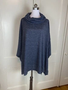 NEW Autograph Ladies Blue Size S/M or 16-20 Pretendy Knit Poncho BNWTags RRP $80 - Picture 1 of 12