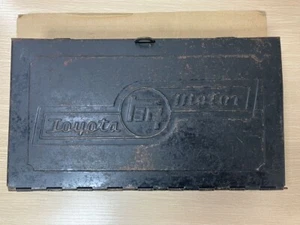 Toyota Tool Box Steel Motor Storage Retro Old Logo Vintage JDM Used - Picture 1 of 10