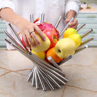 Rotating Stainless Steel Fruit Bowl for Snacks and Kitchen