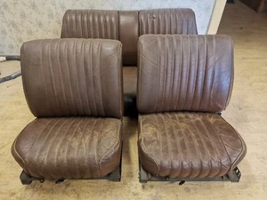 Citroen DS19 DS21 DS23 Pallas / DS Goddess / Brown Leather seats Front &Rear - Picture 1 of 24