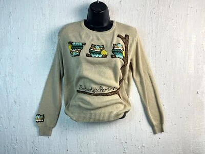 Cárdigan Cyn Les Mujer Otoño Diseño Shirlee Crochet Colorido Búhos Suéter Años 70 Foto 1 de 4