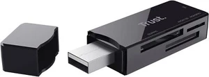 Trust Nanga Lecteur de Carte Mémoire Lecteur de Carte USB 2.0 Clé Noir - Photo 1/8