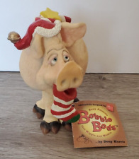 Russ Berrie Bobble Bods Prudence the Pig Doug Harris Christmas Figurine w/ Tag