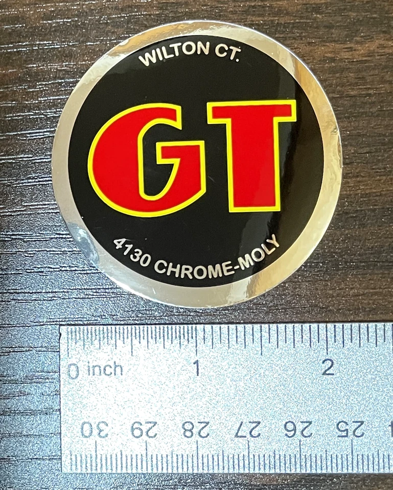 GT Bikes Sticker 2.25 in Round Multicolor Foil BMX Cycling Decal - Image 1 of 1