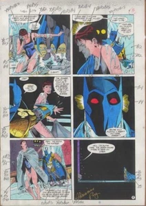 BATMAN JOKER DETECTIVE COMICS #673 ARTE DE PRODUCCIÓN FIRMADO ADRIENNE ROY CERTIFICADO DE AUTENTICIDAD PG 9 - Imagen 1 de 2