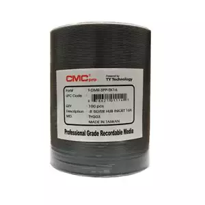 300 CMC Pro Taiyo Yuden (TDMR-SPP-SK16) 16X DVD-R argento hub a getto d'inchiostro stampabile - Foto 1 di 1