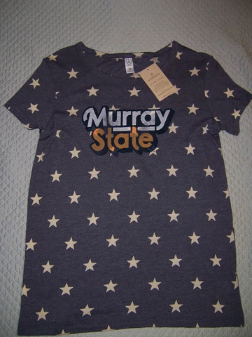 NEW Murray State University Racers logo Blue stars t shirt Women's NWT M Cover