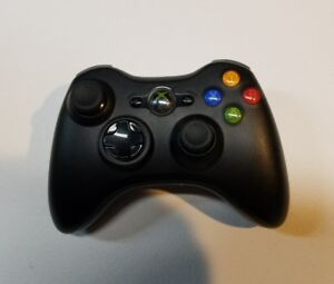 "A" Official Microsoft Xbox 360 BLACK Wireless Controller Genuine Original OEM