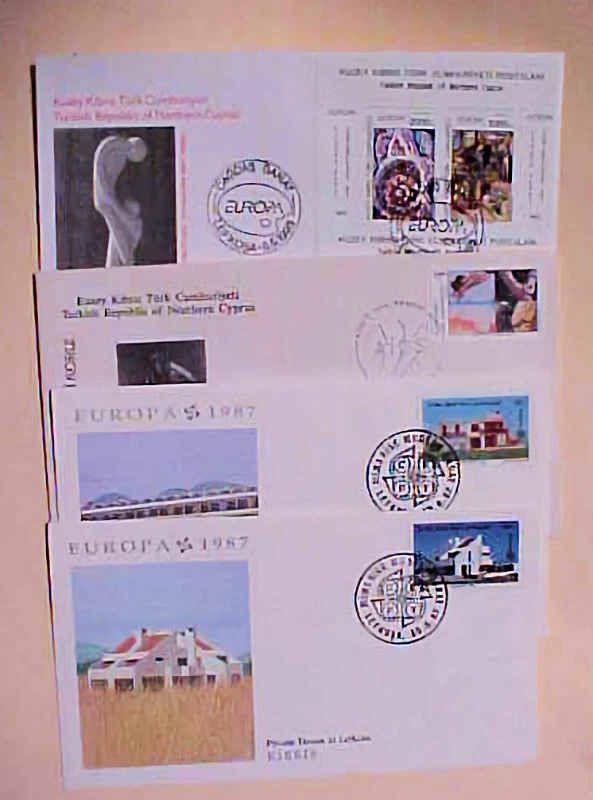TURKEY CYPRUS  FDC 5 DIFF. 1978-1993 INCLUDES SHEETLET - Image 1 of 1