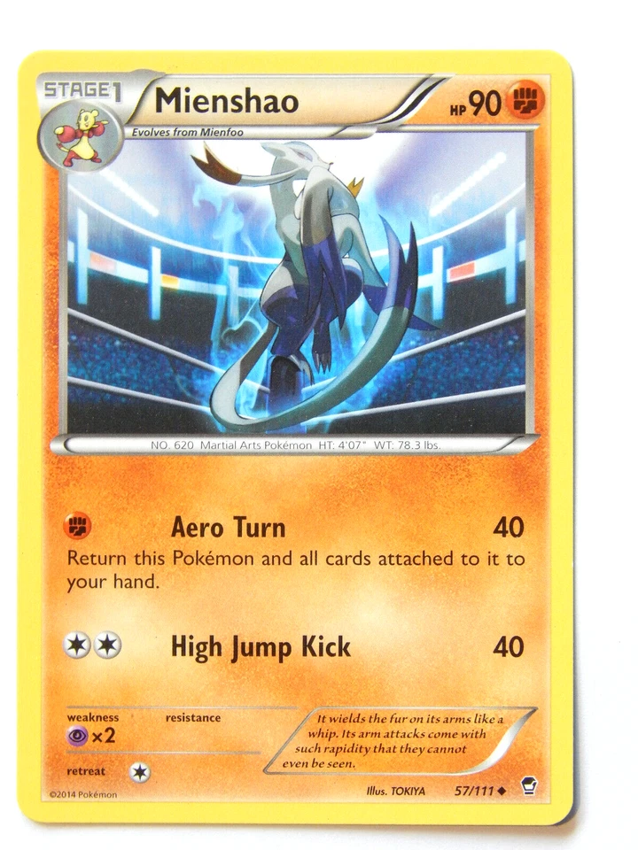 Mienshao 57/111 (NM, Pokemon Card, Furious Fists, 2014, Fighting, Uncommon) - Image 1 of 1