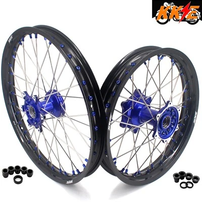 KKE 21/18 Cast Wheels Rims Set For Yamaha YZ250 99-2024 YZ250F YZ450F 03-2024 - Image 1 of 4