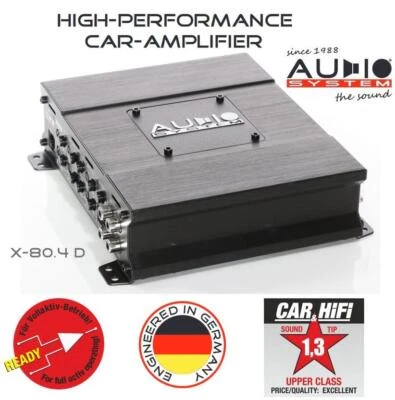 Audio System X-80.4 D Endstufe 4-Kanal Digital Verstärker 600 Watt RMS - Bild 1 von 4
