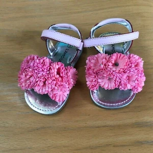 Sandalia L'Amour Niñas Rosetas Rosa Punta Abierta - Imagen 1 de 3