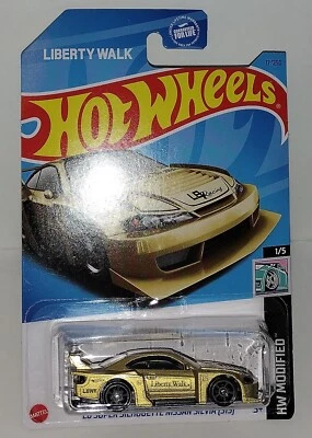 Hot Wheels Liberty Walk LB Super Silhouette Nissan Silvia (S15) Dorado Foto 1 de 2