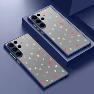 Hülle für Samsung S25 Ultra S24 FE S23 S22 A16 A15 A35 Niedliches Herz Acryl TPU - Picture 1 of 17
