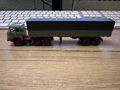 Wiking Krupp Titan Pianale Rimorchio Camion In Buone Condizioni 1:87 - Immagine 1 di 4
