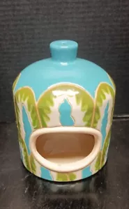 Vintage Hand Painted MCM Pottery Lantern - Picture 1 of 10