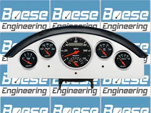 1957 Ford Fairlane Gauge Adapter Panels w/ Auto Meter Designer Black - Picture 1 of 3