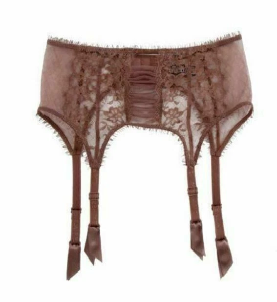 Liguero con tirantes La Perla Blow Up Collection XS encaje cacao $254 Foto 1 de 1