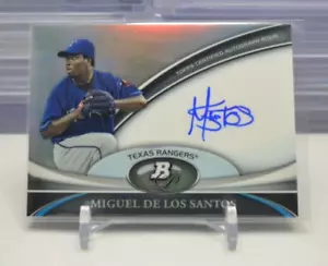 Miguel De Los Santos 2011 Bowman Platinum Prospect Auto #BPA-MD Rangers 4-A - Picture 1 of 2