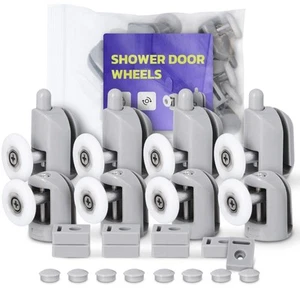 Cabinas de ducha ruedas 4 ruedas superiores 4 ruedas inferiores 23 mm ruedas de puerta de ducha ruedas de repuesto - Imagen 1 de 8