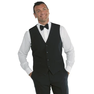 Gilet unisex nero Isacco poliestere uomo donna cameriere sala ristorante - Imagen 1 de 1