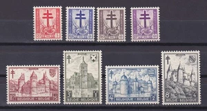 BELGIUM 1951, Sc #B503-B510, CV $65, Castles, MNH - Picture 1 of 2