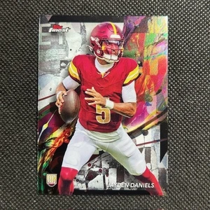 Topps Finest Jayden Daniels RC 2024 novato #67 Washington Commanders - Imagen 1 de 2