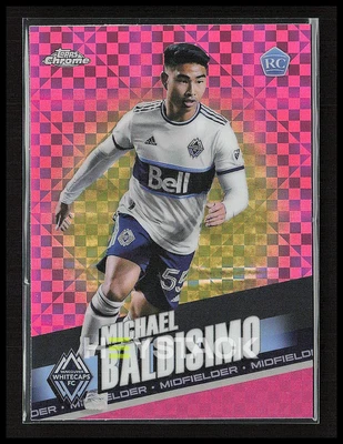 2022 Topps Soccer Chrome MLS Michael Baldisimo Pink X Fractor #196 Whitecaps FC - Image 1 of 4