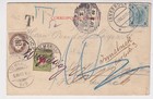 Österreich, Schweiz, Postkarte Innsbruck - St. Moritz 1903, Portomarken
