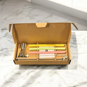 Nespresso Recipe Kit 3 Reusable Straws, Cleaning Brush, Jigger, Spoon - In Box - Picture 1 of 3
