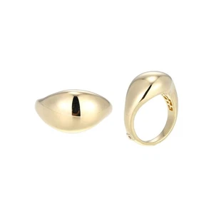Yellow Gold-Plated 925 Silver Polished Teardrop Statement Ring by ELLE - Picture 1 of 1